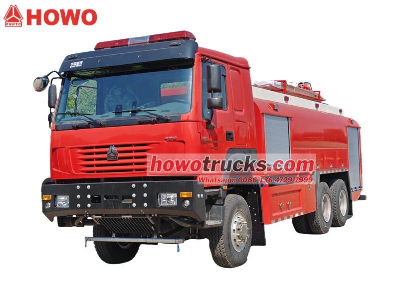 Howo 6x6 fire tank truck 