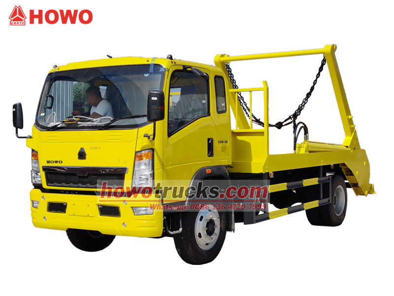 Howo 4cbm skip loader garbage truck