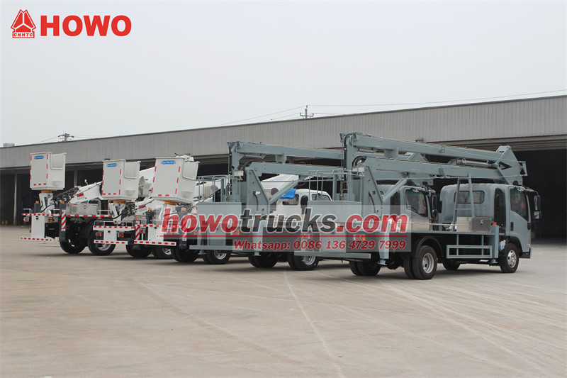 HOWO bucket lift trucks for sale