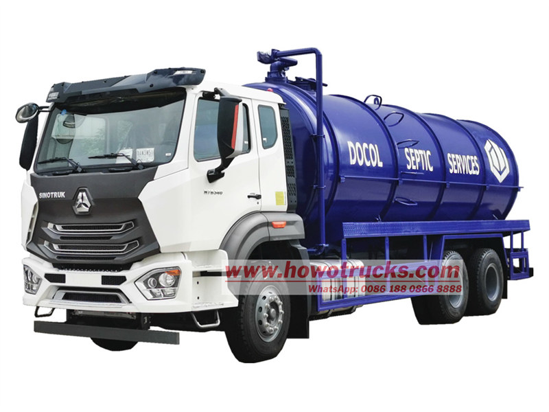 HOWO 20000 liters sewage vacuum tanker truck