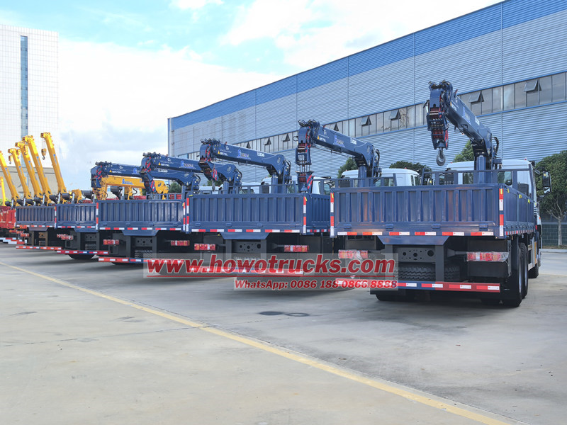 HOWO boom crane trucks for sale