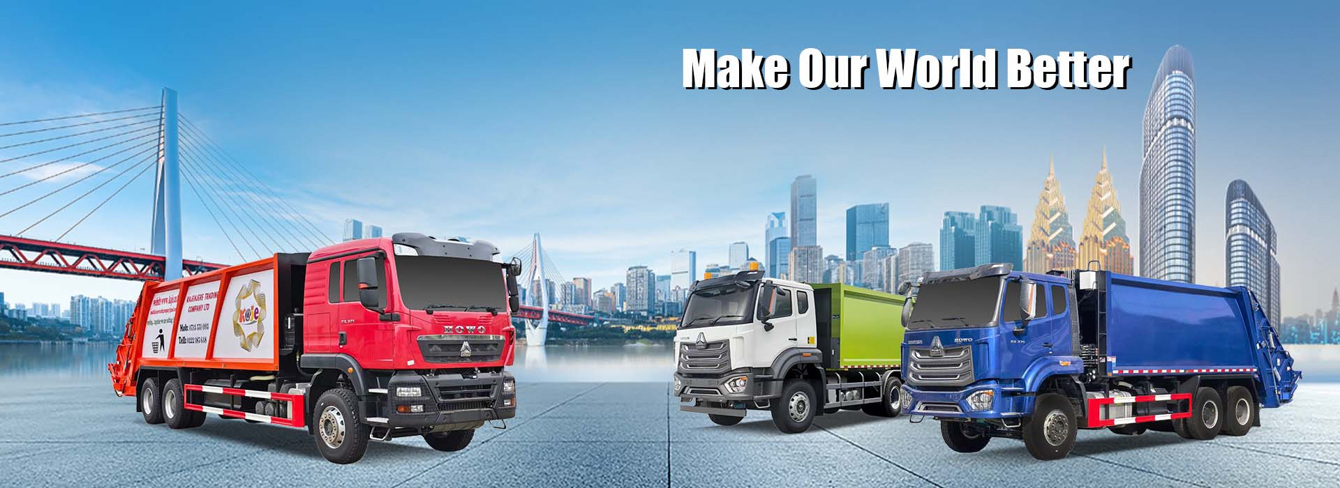 Howo vuilniswagen met persinstallatie