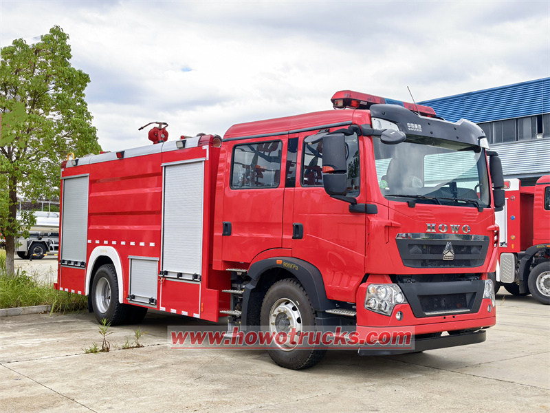 HOWO TX 6000L foam water fire truck